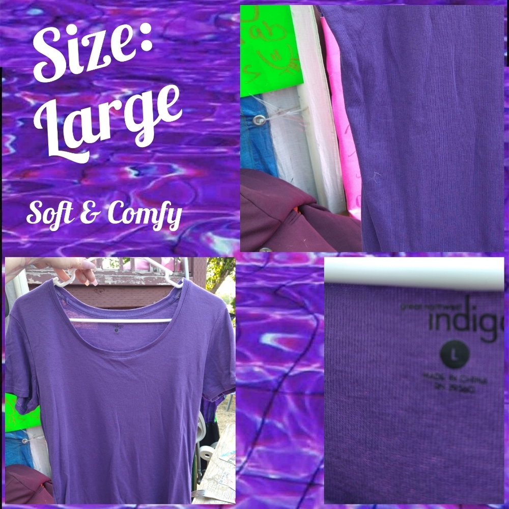 Woman's Plain Purple Shirt.